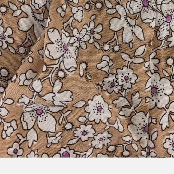 Embrace effortless style with this floral tan strapless dress. Perfect for any o - Picture 2 of 4